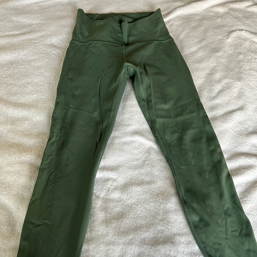 Lululemon high rise leggings (olive green)